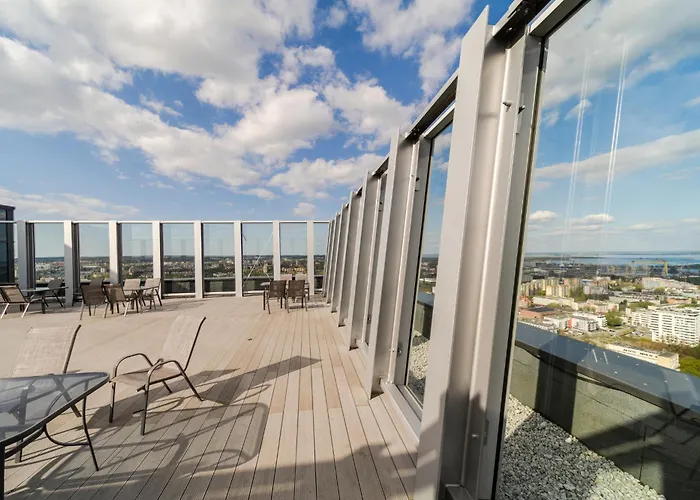 Апартаменты Ans Hanza Tower No 632 - Swimming Pool, Sauna, Jacuzzi, Viewing Terrace Щецин